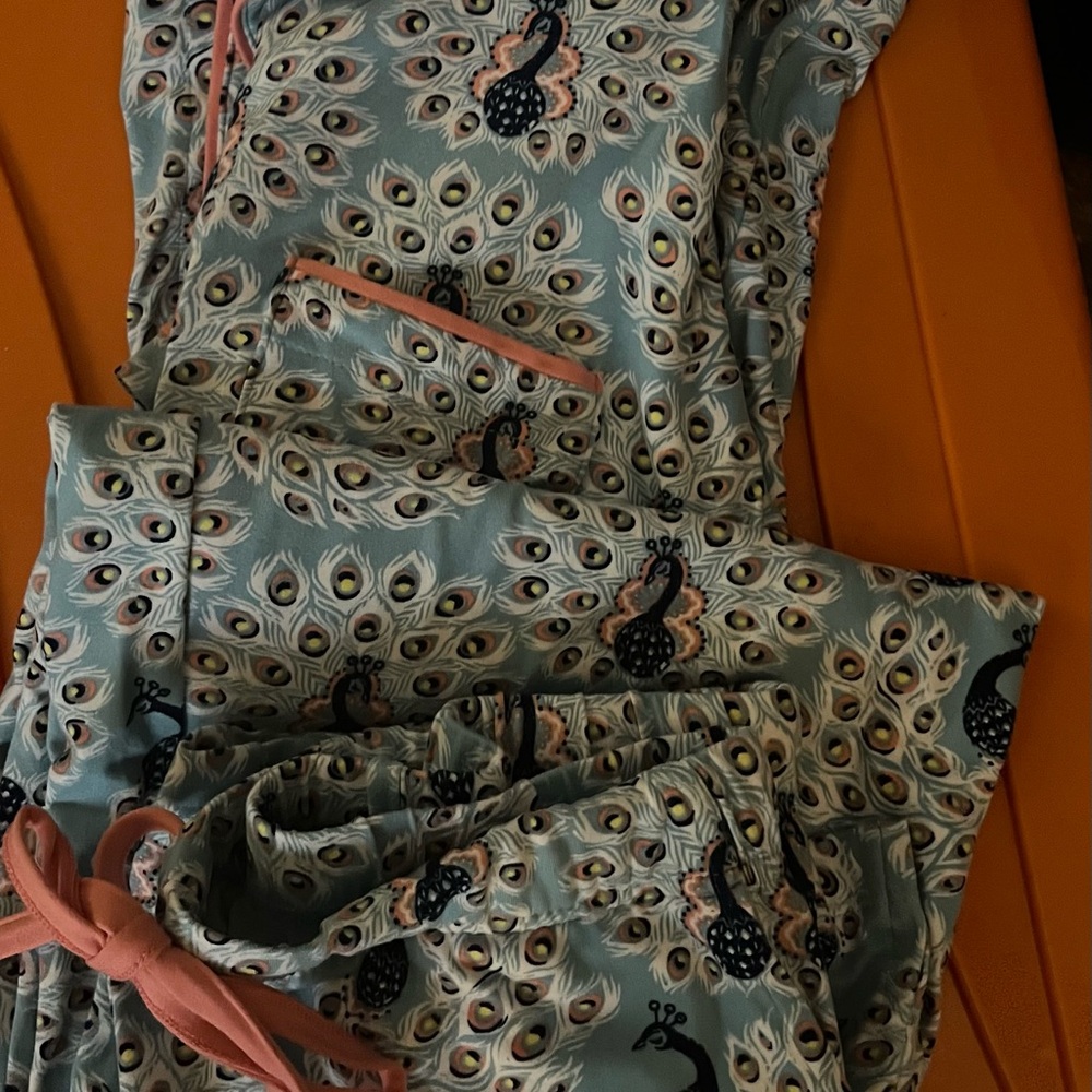 Pajamas by Munki munki size small women peacock print super soft and comfy - Picture 7 of 7